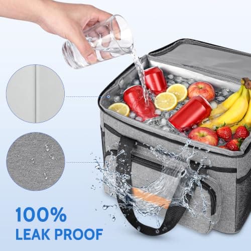 15L Insulated Lunch Bag Foldable Waterproof Cooler Bag 14-Hour Insulation — view 5