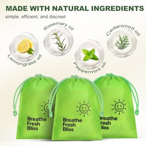 Bed Bug Repellent Pouches, 12 Pack Natural Plant Based Essential Oil, Flea and Mite Bedbug Deterrent for Indoor Home, Hotels and Luggage, Long Lasting Closet Bed Bug Prevention, No Residue Formula — view 3