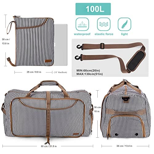 VS VOGSHOW 100L Travel Duffle Bag with Shoe Compartment — view 3