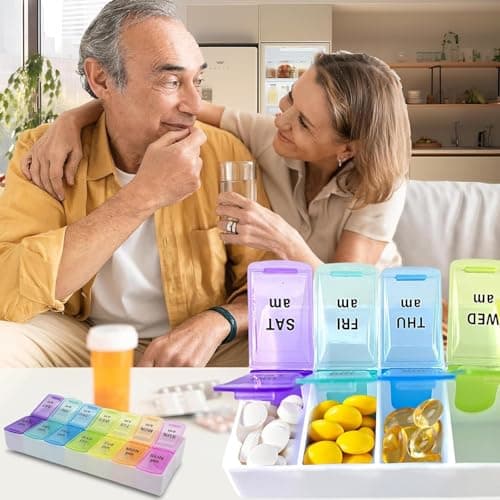 ChioSun 7 Day 2 Times a Day Pill Organiser, AM/PM Dosette Box — view 6