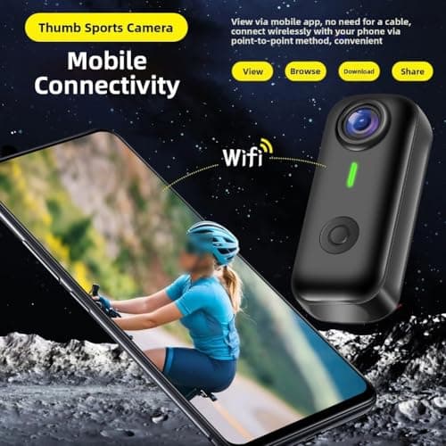 2K Body Camera, 1080P Magnetic Wearable Action Camera, Hands-Free Thumb pov Cameras With Motion Detection, Portable Vlogging Video Recorder For Sports, Work, Travel, Pet Recording(Black) — view 5