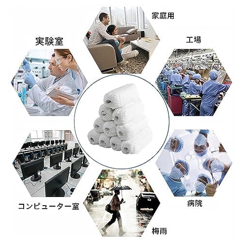 TAHUAON Disposable Boot & Shoe Covers 200 Pack (100 Pairs) Non-Slip, Durable, Indoor Protect Your Home, Floors and Shoes Black — view 6