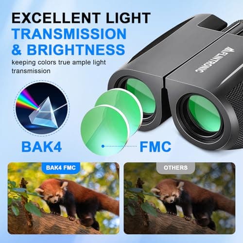 Flintronic 12X25 Binoculars for Adults Kids, Compact Binoculars, Easy Focus Lightweight High Powered Binocular for Bird Watching Outdoor Sports Concerts Hunting Travel Camping — view 4