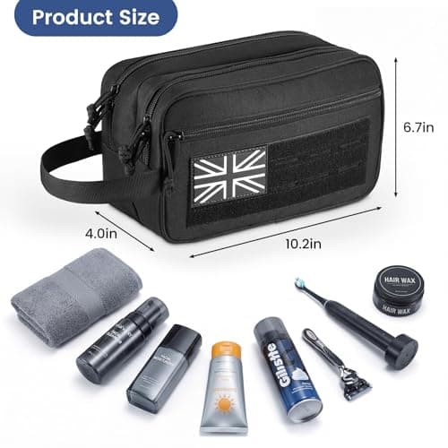 Zocipro Tactical Toiletry Bag for Men with Molle System & Wet Pocket — view 5