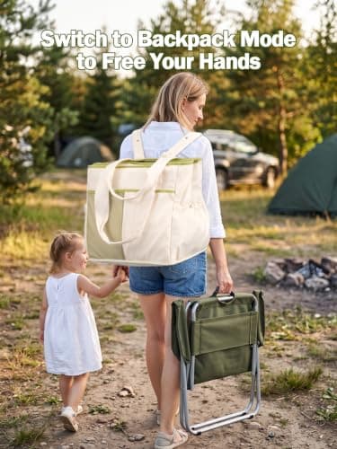 2 in 1 Insulated Dry-wet Separation Cooler Backpack Shoulder Bag 12-Hour Cold Retention, Large Leakproof Soft Cooler Bag, Waterproof Travel Cooler for Beach, Picnic, Camping for Women White — view 4