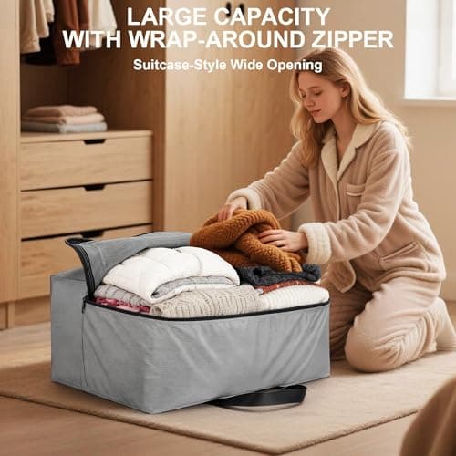 80L Extra Large Travel Bag, Water Repellent & Tear Resistant Packable Holdall for Moving, Packing, Travel, Weekender for Men & Women — view 3