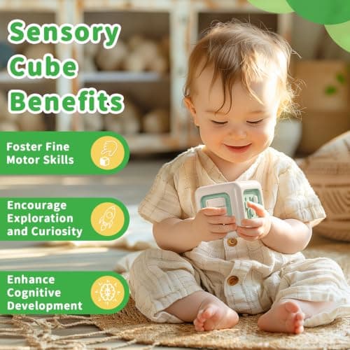 lerrbo Busy Cube Sensory Toy for Babies 6M+, 1PCS — view 3