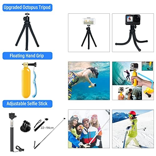 YUSHIHU 58-In-1 Action Camera Accessory Kit — view 4