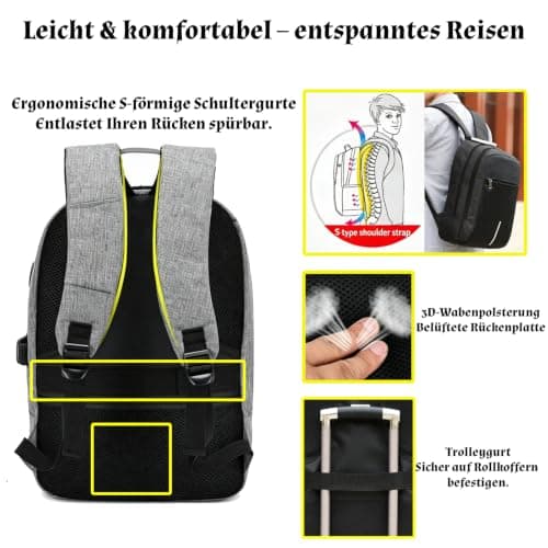 Anti-theft Cabin Bag with Combination Lock, Ryanair Cabin Bags 40x30x15 — view 4