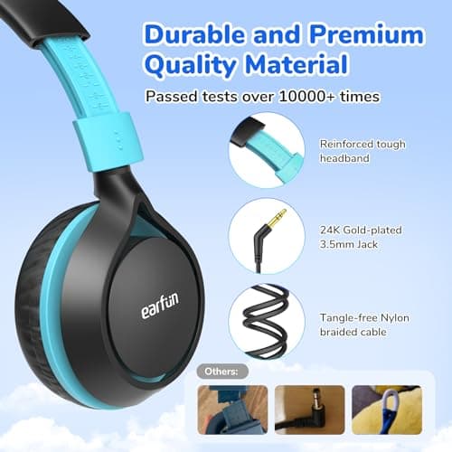 EarFun S1 Kids Headphones, Over-ear Headphones for Kid, 85dB Volume Limit — view 4