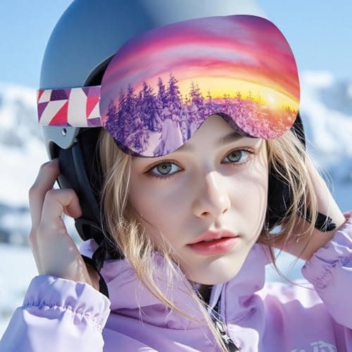 BSITSSS 2 Pcs Ski Goggle Protector Cover, Protective Goggle Cover Portable, Ski Goggle Cover Sleeve Anti-Scratch, Fashion Ski Goggles Protective Cover, Ideal for Travel and Après-ski — view 5