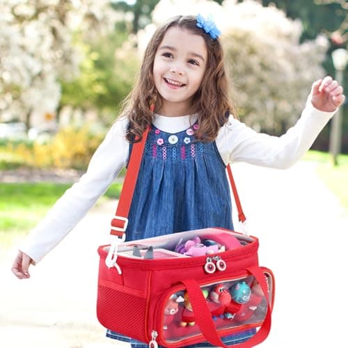 Nbbwwu Carrying Case For Starters Set, Transparent Carrying Case For Starters Set And Accessories Toni-es Case Travel Storage Felt Bag With Handle,Carrying Bag For Set — view 3