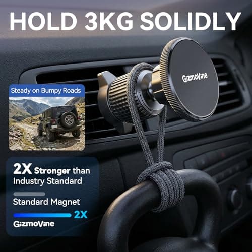 GizmoVine MagSafe Car Mount, Magnetic Car Phone Holder for iPhone 12-17 — view 3