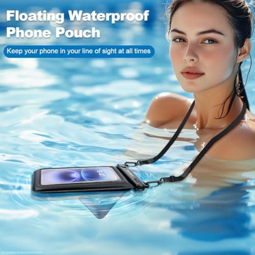 Rynapac Floating Waterproof Phone Pouch Up to 8.5"-2Pack IPX8 Dry Bag Case — view 3