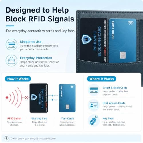 aieieii 8Pcs RFID Blocking Card, Credit Card Protector, Durable NFC Blocker — view 2