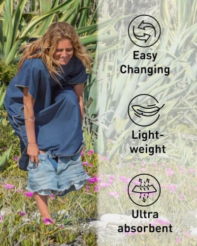 Fit-Flip Changing Robe - Microfibre Swim and Surf Poncho — view 4