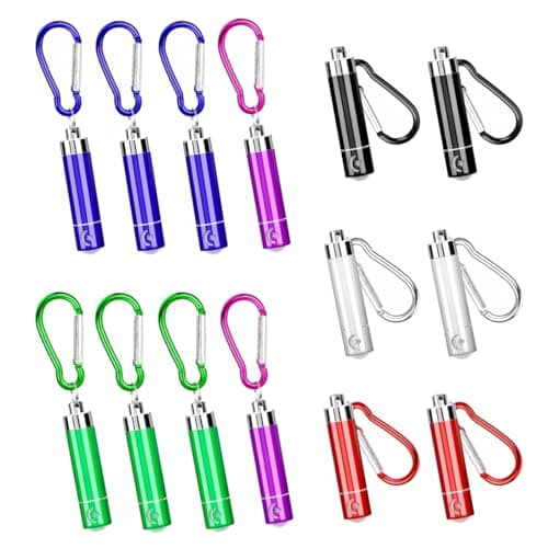 flintronic 14PCS Mini Torch, Portable Mini LED Keychain Light with Batteries, Aluminium Key Torch for Men and Women, Ideal for Hiking, Camping, Outdoor, Parties, Fishing