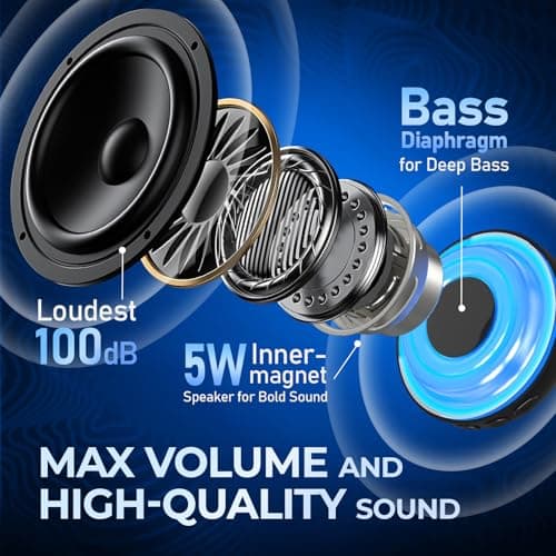 heetipuk Mini Magnetic Bluetooth Speaker, Loudspeaker with Bass Diaphragm — view 5