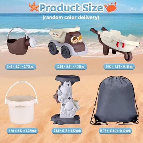 Beach Toys Set, 31pc Play Sand Toys for Toddlers, Outdoor Fun Sand Tools for Kids, Girls Boys Summer Beach Games, Collapsible Bucket and Spade Set ,Summer Outdoor Travel Toys for Kids Toddlers Girls — view 2