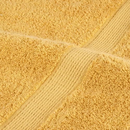 Eclith SOLUND Premium Wash Cloths Set of 2 Gold 30 x 30 cm 600 g/m² 100% Cotton Versatile Towels for Bathroom, Sauna, Spa, Fitness, Travel and Hotel, Absorbent, Machine Washable — view 5