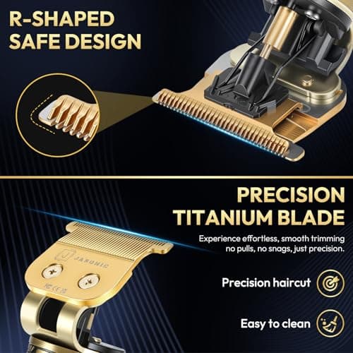 Beard Trimmers for Men,Cordless Hair Clipper&Beard Shaver,Precision Shaving Machine Electric Shaver for Face & Body,Professional Mens Grooming Kit,Titanium Blade with 6 Combs LCD Display Gift for Men — view 4
