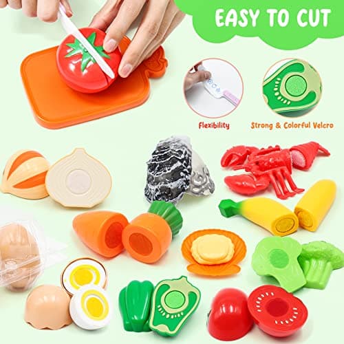 Hohosunlar Pretend Play Kitchen Accessories Set, 59Pcs Kids Cooking Set — view 4