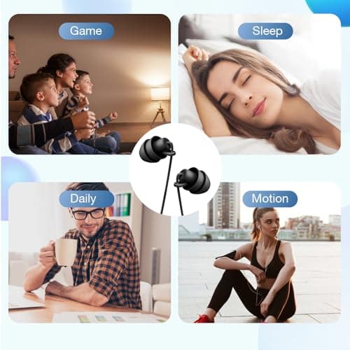 Sleep Earbuds, Soft Lightweight Wired Noise Cancelling Small Canal — view 6