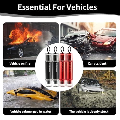 CVMGO 4PCS Car Window Breaker & Seatbelt Cutter Emergency Escape Tool — view 6