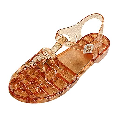 Womens Casual Slip On Summer Holiday Beach Jelly Sandals Clear Glitter Jelly Sandal For Woman Fashion Waterproof Flat Sandals Shoes Outdoor Sport Shoes For Walking, Travelling, Poolside — view 4