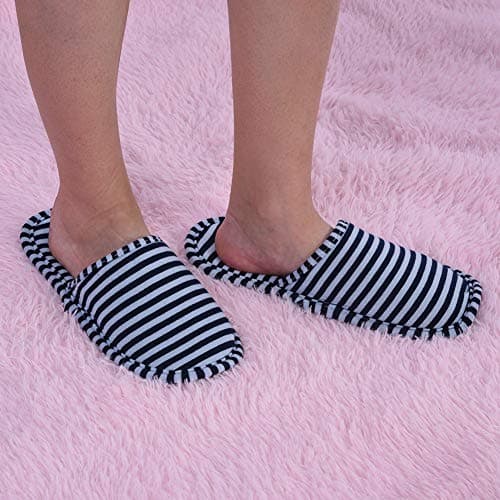 health slippers,Travel Foldable Slippers Unisex Men Women Comreplacement fortable Portable Reusable Indoor Soft Cotton Anti slip Slippers with Storage Bag replacement for Home Hotel Travel Indoor Outd — view 2