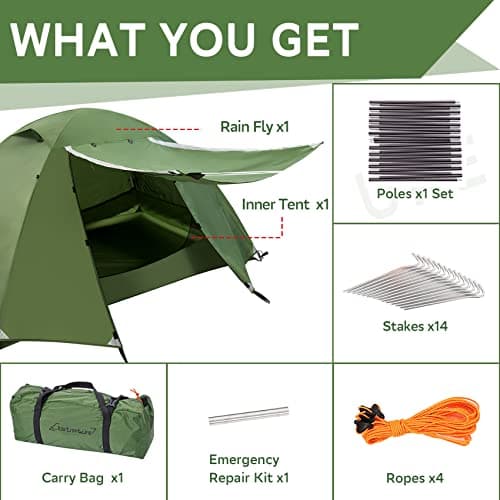 Clostnature Lightweight Camping Tent - Compact Waterproof 2 Man Tent — view 6