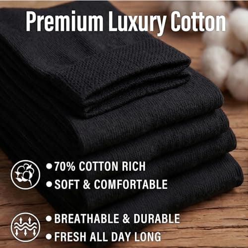 10PK Mens Black Ankle Socks - UK 6-8.5/EU 39-42.5 - Black — view 3