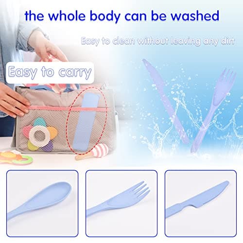 4Pcs Plastic Travel Cutlery Set, Utensil Set for Camping Lunch Box — view 5