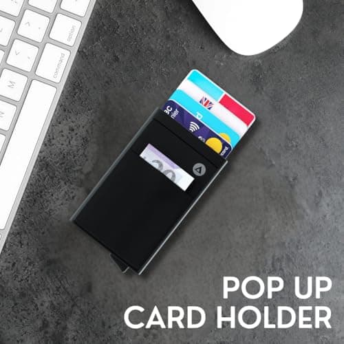 Defender Card Vault - Police Accredited RFID Blocking Credit Card Holder - Slim Metal Pop-Up Wallet with Cash Pouch - Solid Aluminium Design (Pack of 2) — view 2