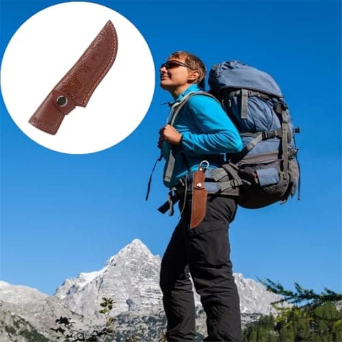 7 Inch Brown Premium Leather Knife Sheath for Chef Japanese Boning Knives — view 6