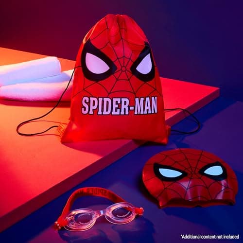 Disney Stitch Drawstring Bags for Kids Swimming Bag Spiderman String Backpack School PE Kit Travel Beach Holiday Sports Gym (Red Spiderman) — view 2