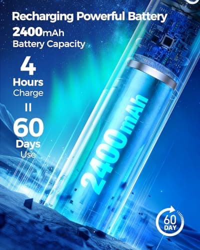 Rotating Electric Toothbrush for Adults, 8 Brush Heads & Fast Charging, 60-Day Long-Lasting Battery, 4 Modes, IPX7 Waterproof, 2-Minute Smart Timer for Professional Clean (Black) — view 5