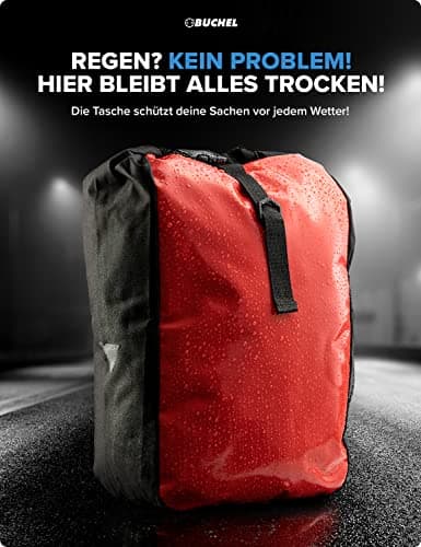 Büchel Unisex Tarpaulin Bicycle Bag, Pannier Rack Bags, Red, One Size EU — view 3