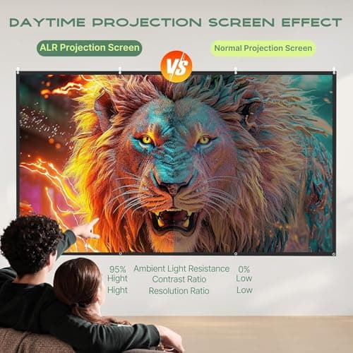 AAJK Alr Outdoor Projector Screen, 4K Movie Projector Screen, 16:9, HD Foldable Anti-Folding Portable Projector, Movie Screen for Home Theater, Outdoor Indoor (80 Inch Pro) — view 4