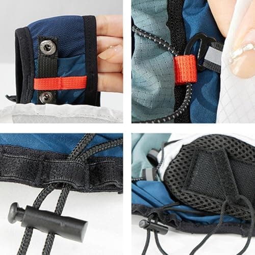 Sharplace Trekking Poles Carry Bag 10 CM Wide Mouth Large Capacity Portable Hiking Walking Pole Pouch Oxford Cloth Waterproof Climbing Poles Carrier for Backpacking Travel Climbing Accessories, Black — view 4