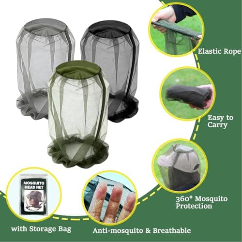 Gobiufy 6 Pcs Mosquito Head Net Midge Nets for Head Set — view 4