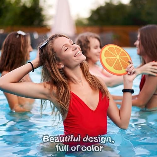 Desenda 3 PCS Round Foldable Hand Fans, Fruit Style Handheld Folding Fan Portable Cooling Fans for Summer Events, Outdoor Travel, Festival Party Decorations, Game Favors — view 6