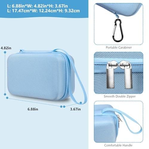 Supmay Kids Camera Case Compatible with Hangrui/HiMont/TIATUA/GREENKINDER/ETIKEZ/UIONVO/Gofunly/Lenudar/MYSTILUCK/Luoba Kids Camera Instant Print, Prints Paper Storage Bag, Blue — view 3