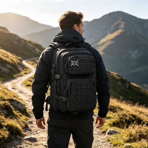 45L Tactical Backpack, Military Rucksack Travel Hiking Camping Bag — view 6