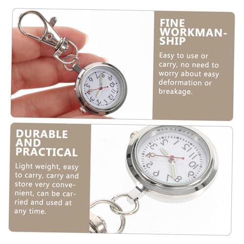 Students Pocket Watch Luminous Pointer Alloy Silver for Back to School — view 4