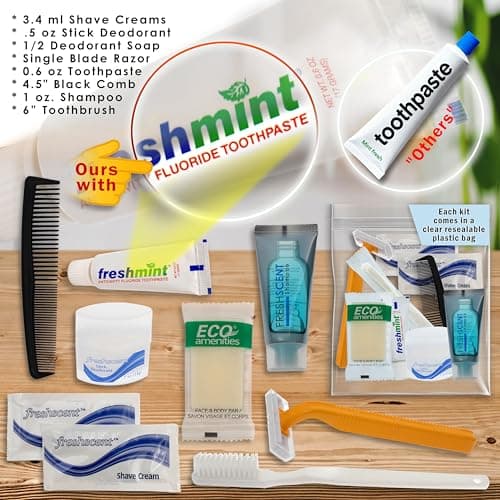 24 Kits - Bulk Case of Wholesale Deluxe Hygiene & Toiletries for Men, Women, Travel, Charity — view 3