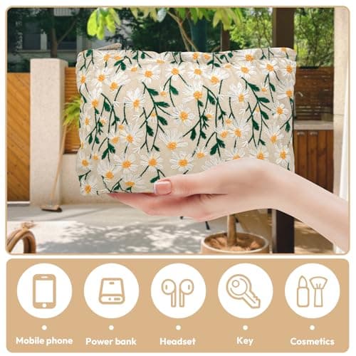 3PCS Cosmetic Bags Portable Multifunctional Travel Canvas Makeup Bag Set — view 4