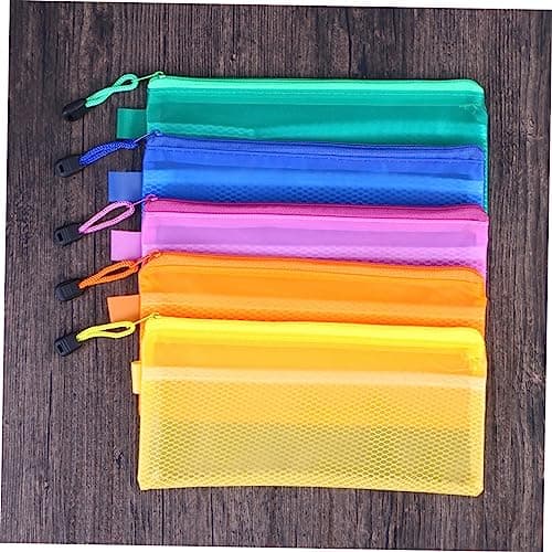 GARIOUANS Zipper File Bag Matte Portfolio Document Organizer Travel Document Holder with Ball Pattern Easy Fit PVC Folder for Office and Flight Use Random Color — view 2