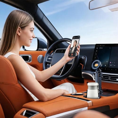 Cup Phone Holder,2-in-1 360 Rotating Magnetic Non-Slip | Cup Phone Holder for Car | for Auto Vehicle Truck SUV RV Interior Road Trip Travel Driver Men Women — view 3