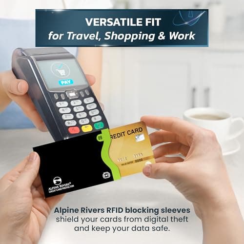 18 RFID Blocking Sleeves (14 Credit Card Holders & 4 Passport Protectors) Ultimate Premium Identity Theft Protection Sleeve Set for Men & Women. Smart Slim Design perfectly fits Wallet/Purse — view 2